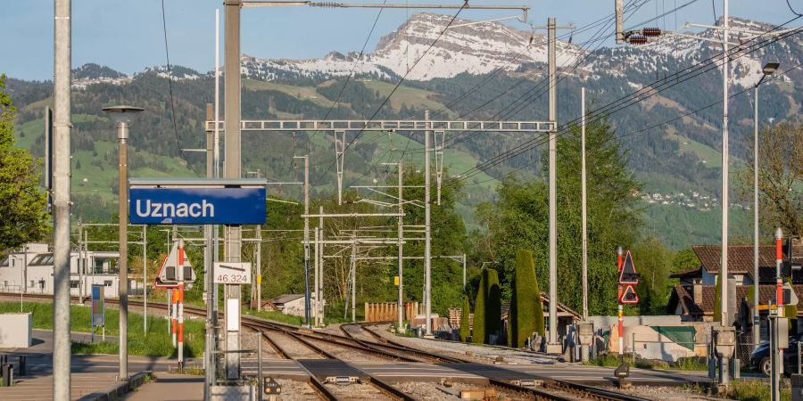 Bahnhof in Uznach im Kanton St.Gallen.