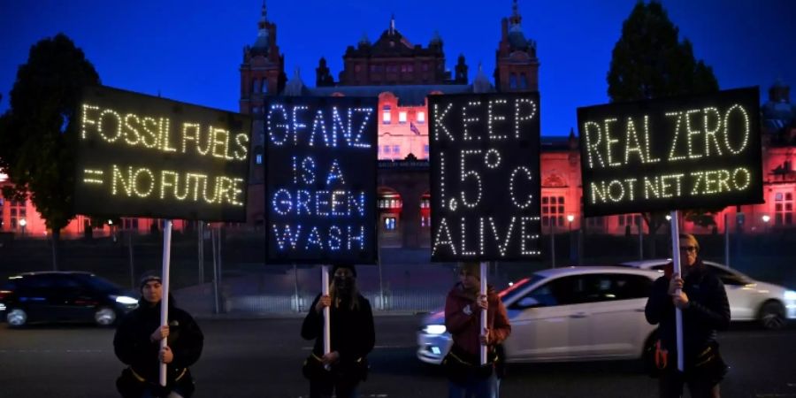 Protest von Klimaschützern in Glasgow