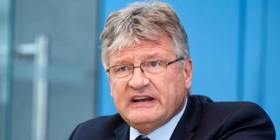Jörg Meuthen, Bundesvorsitzender der AfD, äussert sich in der Bundespressekonferenz zum Ausgang der Bundestagswahl. (Archivbild). Foto: Bernd von Jutrczenka/dpa
