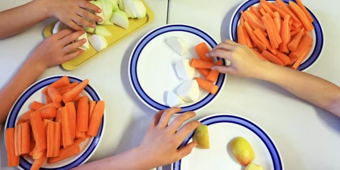 Obst und Gemüse.