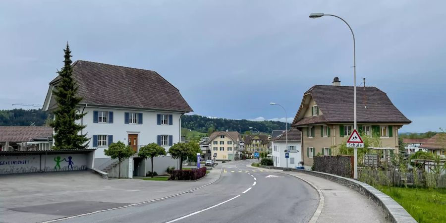 Das Dorfzentrum der Gemeinde Grosswangen.