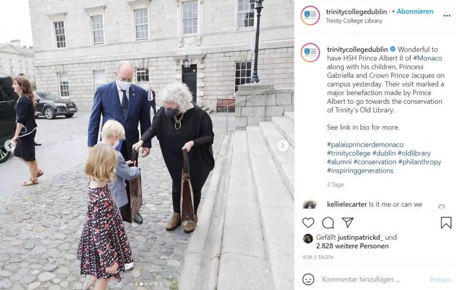 Fürst Albert und die Zwillingen Gabriella und Jacques waren am Freitag zu Besuch in Irland.