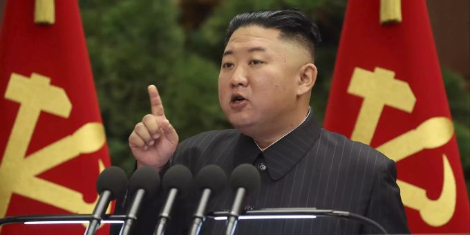 Nordkoreas Machthaber Kim Jong Un. North Korea Food Shortage