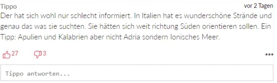 Mitschreiben Jonny! User Tippo gibt Ferien-Tipps.
