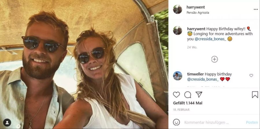 Seit 2020 ist Cressida Bonas mit Harry Wentworth-Stanley verheiratet.