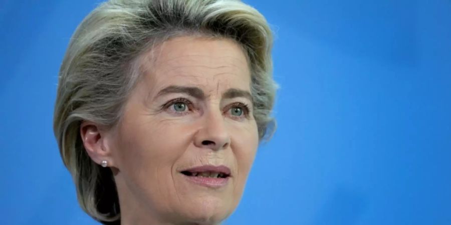Ursula von der Leyen bei einer Pressekonferenz in Berlin im Juni 2021.
