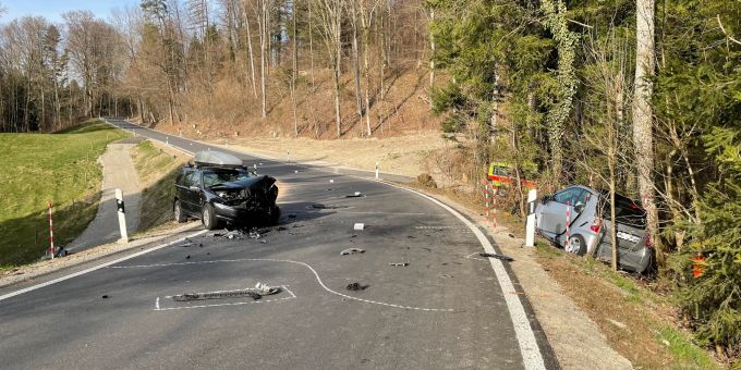 Unfallstelle. Kantonspolizei Zürich