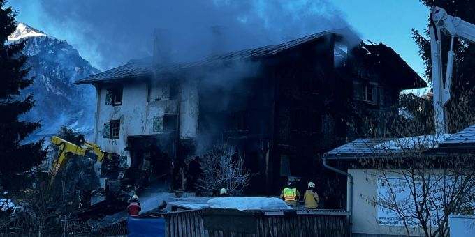 Das Wohnhaus wurde bei dem Brand zerstört. Bradn