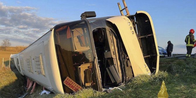 Ukraine Geflüchtete Bus Italien