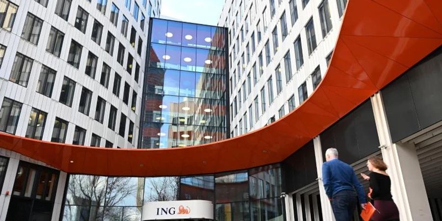 Die Zentrale der ING Deutschland, eine Tochter der niederländischen ING Groep, in Frankfurt. Foto: Arne Dedert/dpa