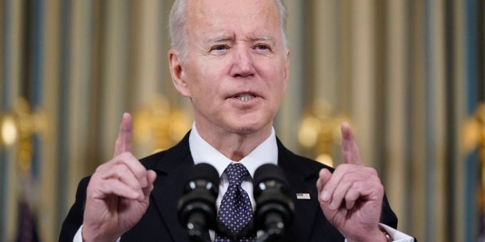 US-Präsident Joe Biden bei einer Ansprache im Weissen Haus. US-Präsident Joe Biden bei einer Ansprache im Weissen Haus.