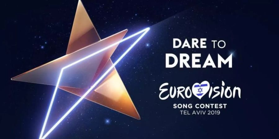 Das offizielle Logo für den Eurovision Song Contest (ESC) 2019 in Tel Aviv mit dem Motto "Dare To Dream". Foto: Handout