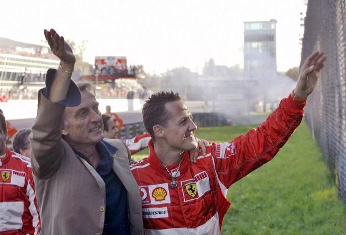 Luca di Montezemolo und Michael Schumacher (Ferrari) im Jahr 2006. Di Montezemolo Schumacher Ferrari