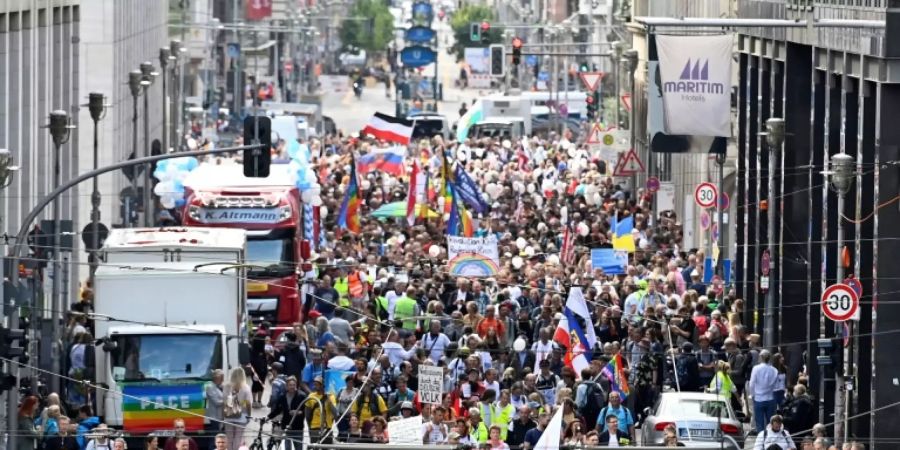 Berliner Demo gegen Corona-Massnahmen am 29. August