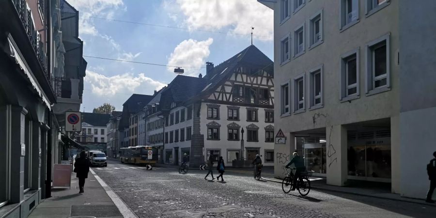 Die Vordere Vorstadt in der Altstadt von Aarau.