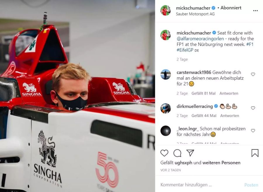 Mick Schumacher Alfa-Sauber