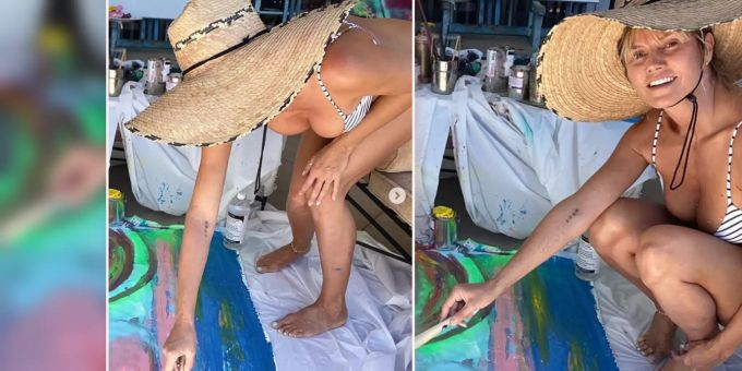 Baby-Gerüchte - Jetzt verdeckt Heidi Klum schon ihren Bauch