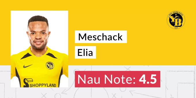 Die Nau-Note für Meschack Elia von YB. YB Luzern