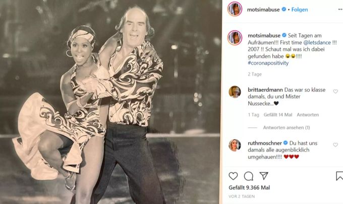 Motsi Mabuse zeigt ein altes «Let's Dance»-Foto von 2007. Hier tanzte sie gemeinsam mit Guildo Horn. «Let's Dance»