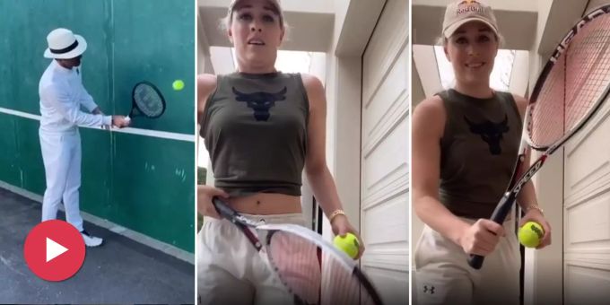Volley-Challenge - Lindsey Vonn zu Federer: «Alles für dich, Roger»