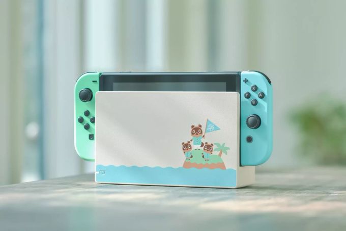 Animal Crossing New Horizons erhält sogar eine eigene Switch-Edition. Hier zusehen: Die Dockingstation mit putzigen Waschbären. Animal Crossing New Horizons