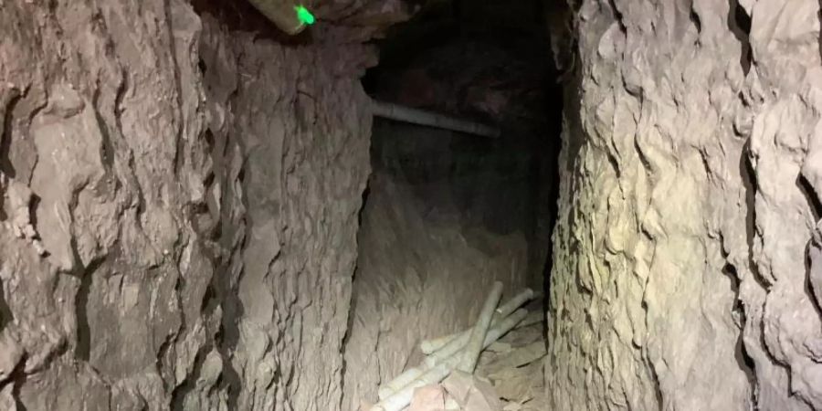 Der Tunnel ist etwa 1,3 Kilometer lang. Foto: Uncredited/Drug Enforcement Administration/AP/dpa