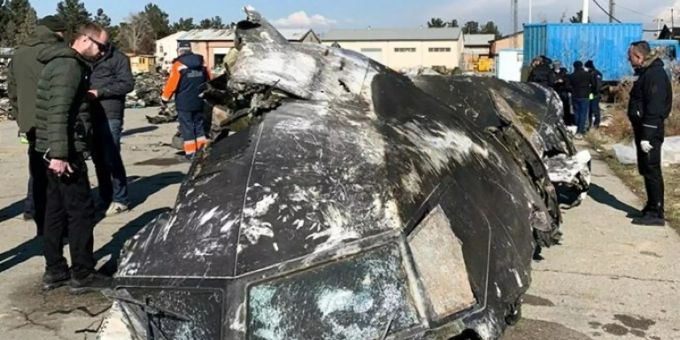 Wrackteil der abgeschossenen ukrainischen Boeing Wrackteil der abgeschossenen ukrainischen Boeing