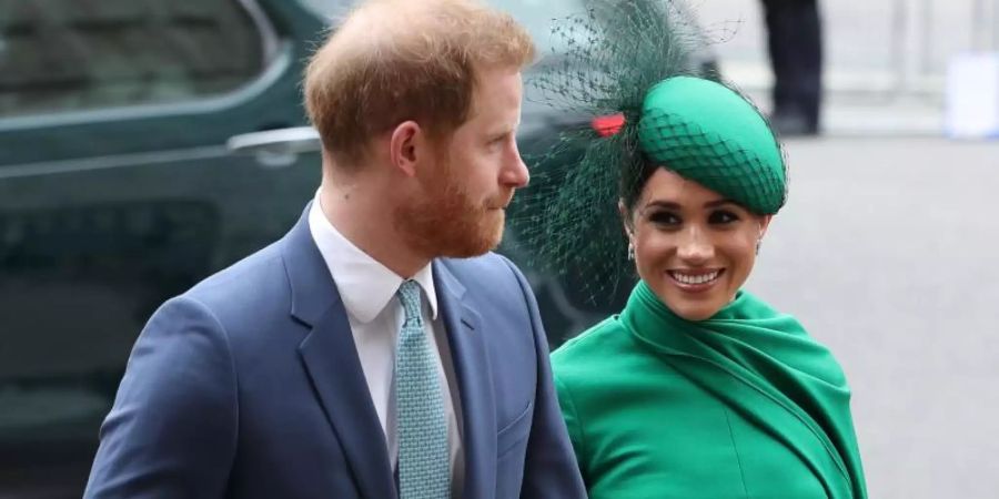 Prinz Harry und seine Frau Herzogin Meghan beim Commonwealth-Tag. Foto: Yui Mok/PA Wire/dpa