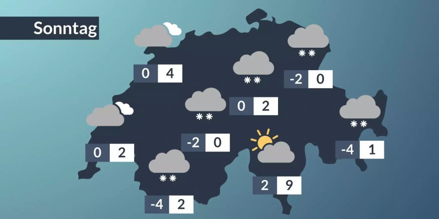 Das Wetter am Sonntag.