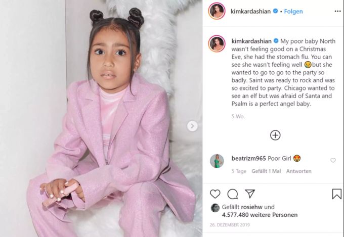Isst kein Fleisch: North, die Tochter von Kim Kardashian und Kanye West. Kim Kardashian North West