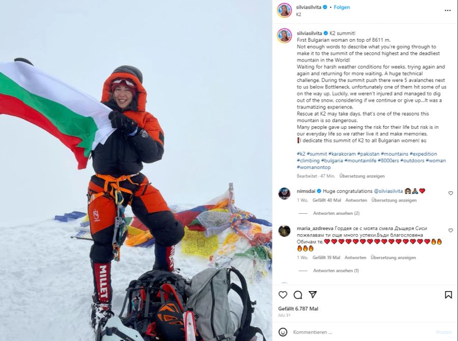 Unter anderem Silvia Azdreeva stieg über den bereits toten Helfer am K2.