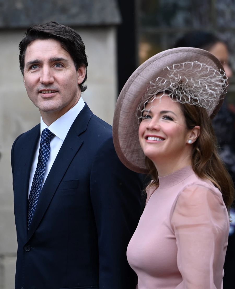 Justin Trudeau und Ex-Frau Sophie bei der Krönung von König Charles in London.