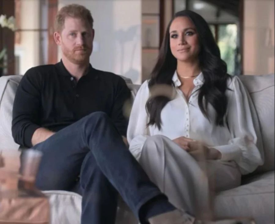 Meghan Markle und Prinz Harry in der Netflix-Doku im Interview.