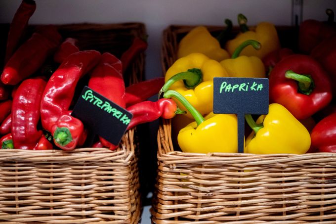 Eine oft unterschätzte Vitamin-C-Quelle: Peperoni oder Paprika. Eine Schote hat dreimal so viel Vitamin-C wie eine Zitrone. Peperoni Paprika Schote Vitamin