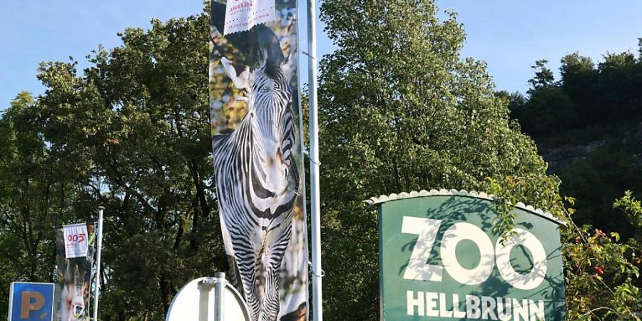 Der Eingangsbereich des Zoo Salzburg Hellbrunn.