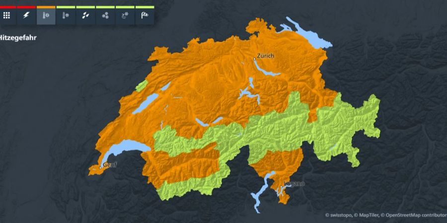 Hitzewarnung für die Schweiz