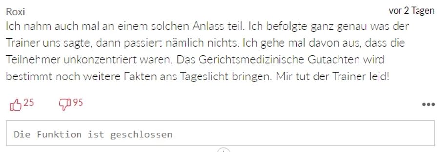 «Roxi» hat auch schon an einem Feuerlauf teilgenommen. Damals habe sich niemand dabei verletzt.