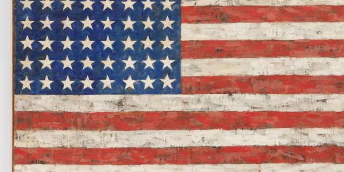 Wurde für 3 Millionen Dollar verkauft: «John's Flag» von Elaine Sturtevant. Wurde für 3 Millionen Dollar verkauft: «John's Flag» von Elaine Sturtevant.