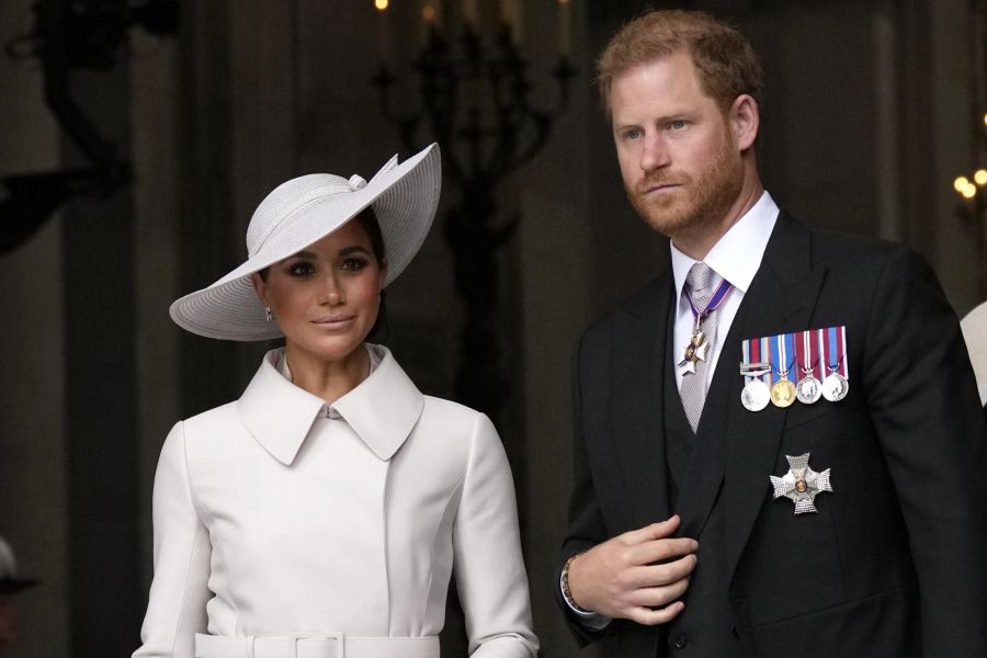 Prinz Harry und Meghan Markle beim Thronjubiläum der Queen.