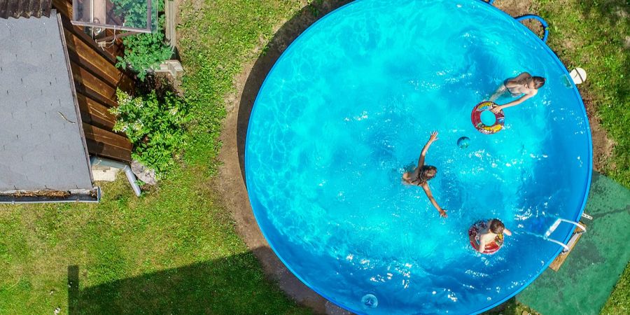 Pool Garten Kinder blau Wasser