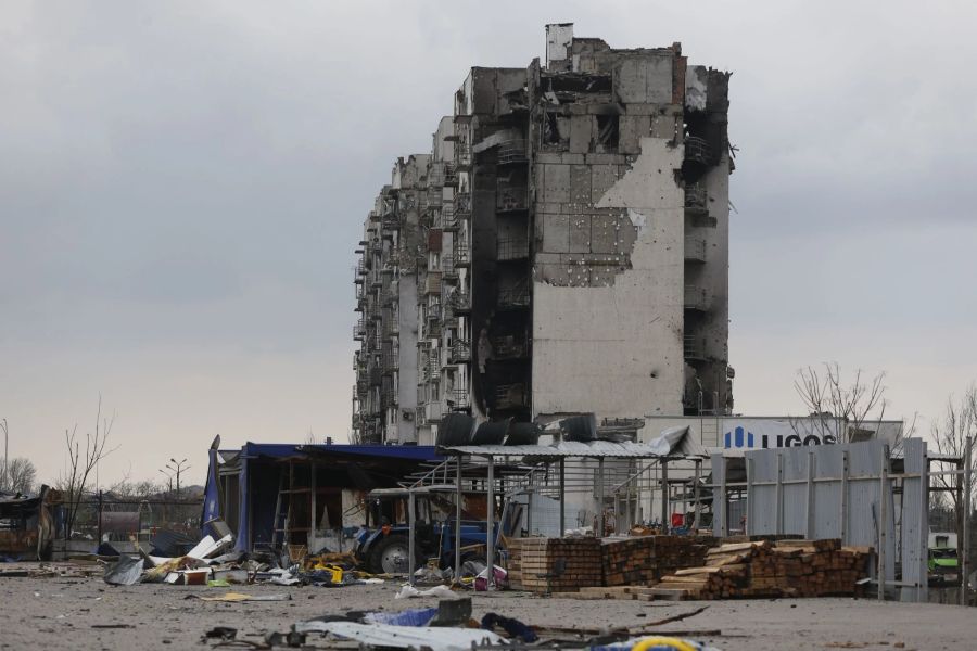 Die südukrainische Hafenstadt Mariupol ist grösstenteils zerstört.