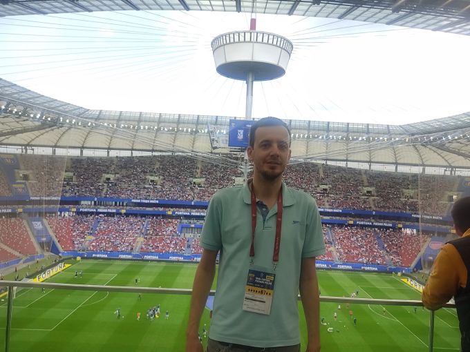 Der lettische Fussball-Journalist Edmund Novickis. Edmund Novickis