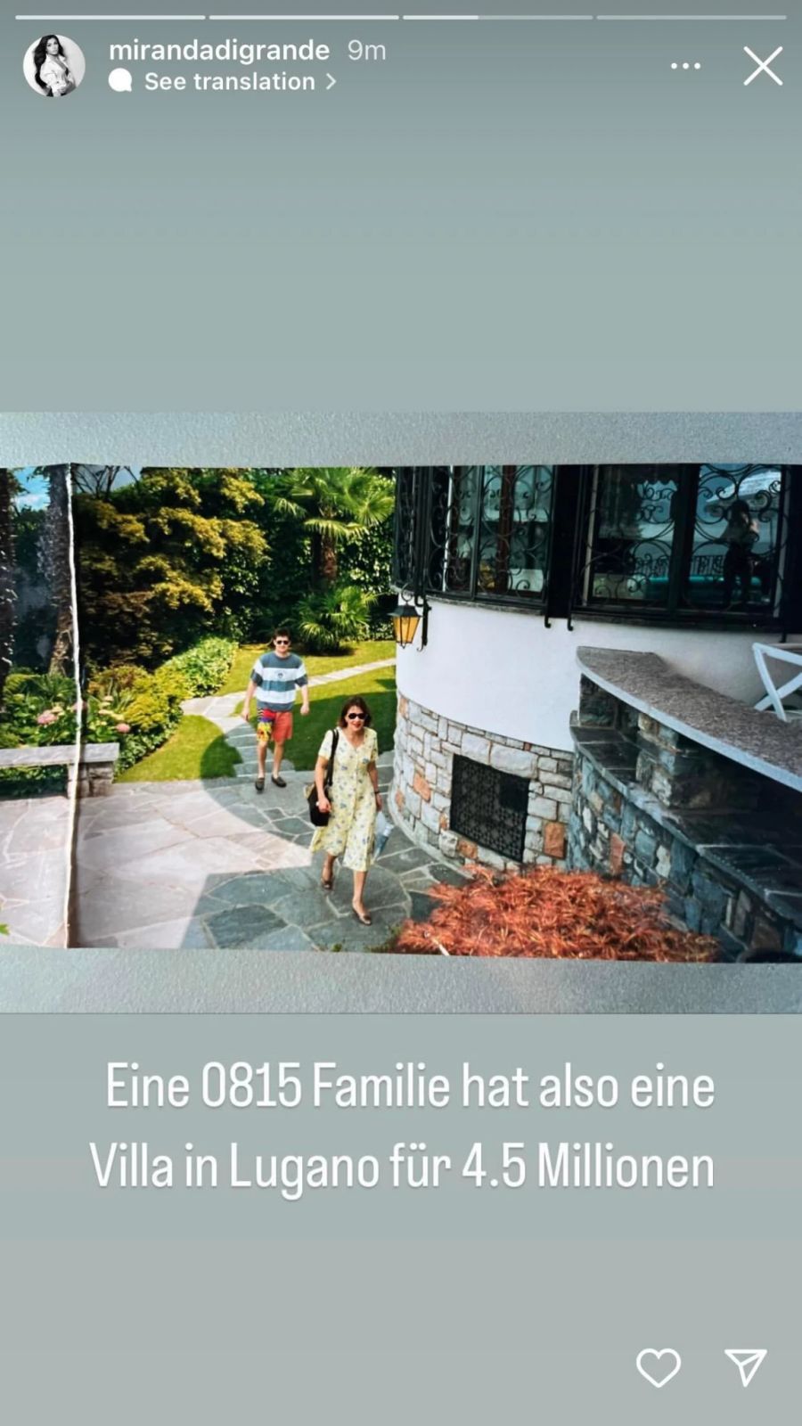 Nathalie Volks Familie hatte offenbar eine Villa in Lugano.