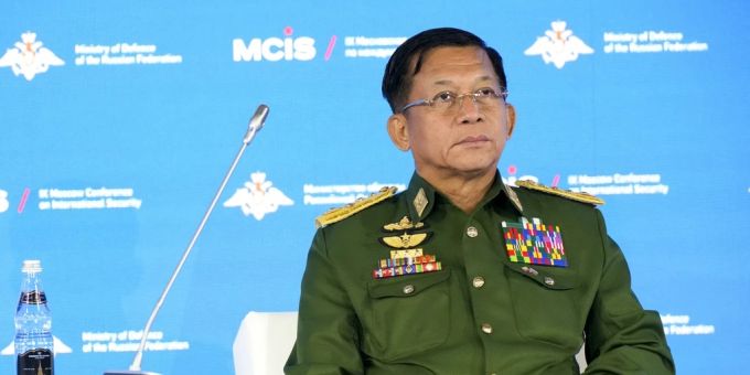 Junta-Chef von Myanmar (Birma) Min Aung Hlaing Myanmar (Birma)