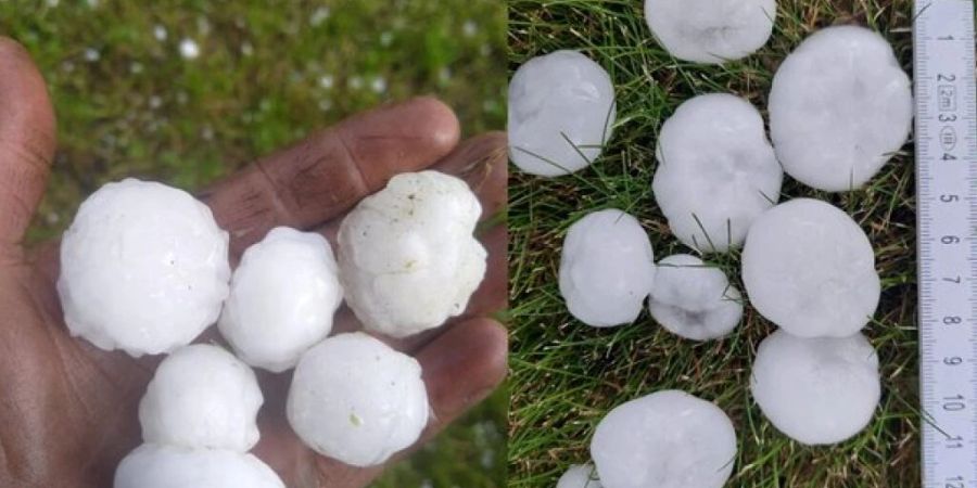 In weiten Teilen der Schweiz gab es am Mittwochabend und während der Nacht heftige Gewitter, teilweise mit eingelagertem Hagel. (Bild: MeteoSchweiz)