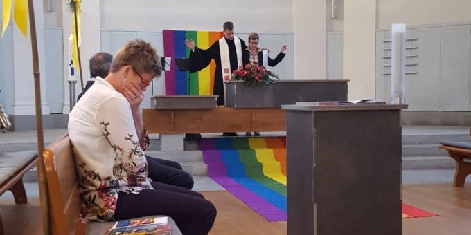 In der reformierten Kirche in Baden AG finden regelmässig Pride-Gottesdienste statt. Pride
