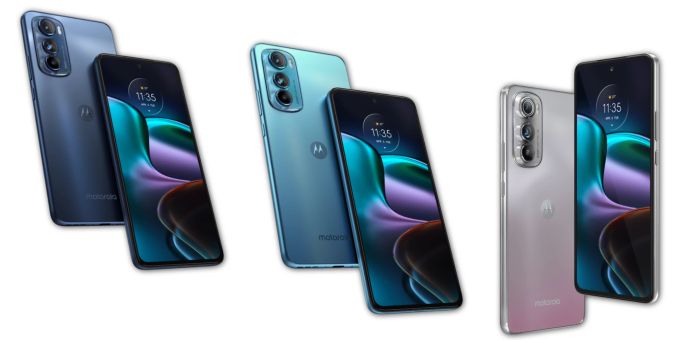 Das Motorola Edge 30 kommt in den Farben «Meteor Grey», «Aurora Green» und «Supermoon Silver» daher. Motorola Edge 30