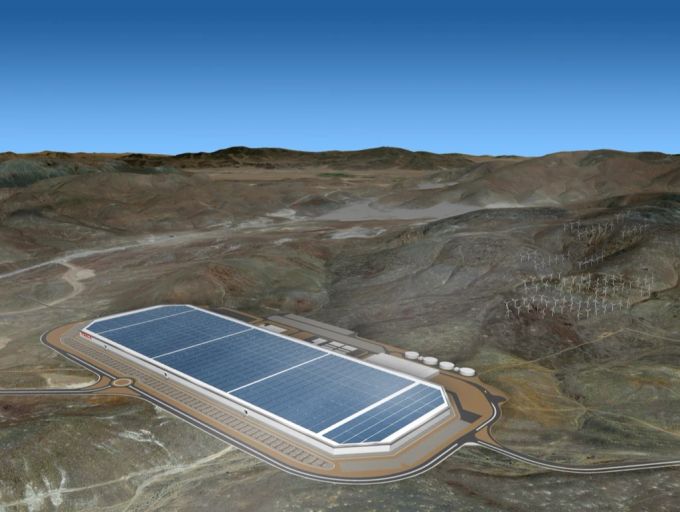 Die Tesla-Gigafactory in Sparks im US-Bundesstaat Nevada. (Archivbild) Tesla Giga-Factory Rezession