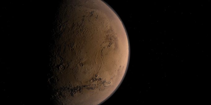 Häuser am Mars könnten zukünftig aus Kartoffelstärke und Magnesiumchlorid bestehen. Mars