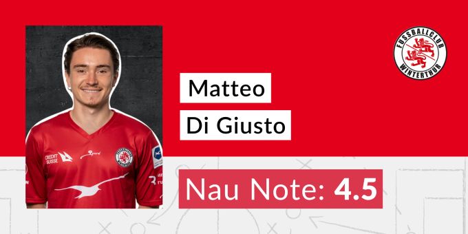 Die Nau-Note für Matteo Di Giusto vom FC Winterthur. FC Winterthur